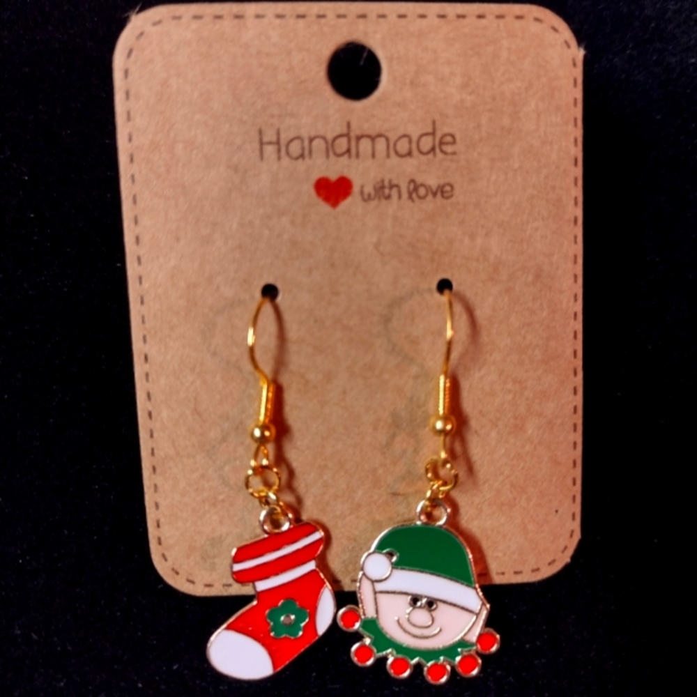 Christmas Asymmetrical Earrings